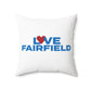 Love Fairfield Spun Polyester Square Pillow