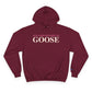 Just a kid listening to Goose - Peach & Pink Champion Hoodie