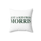Just a kid from Morris Polyester Square Pillow