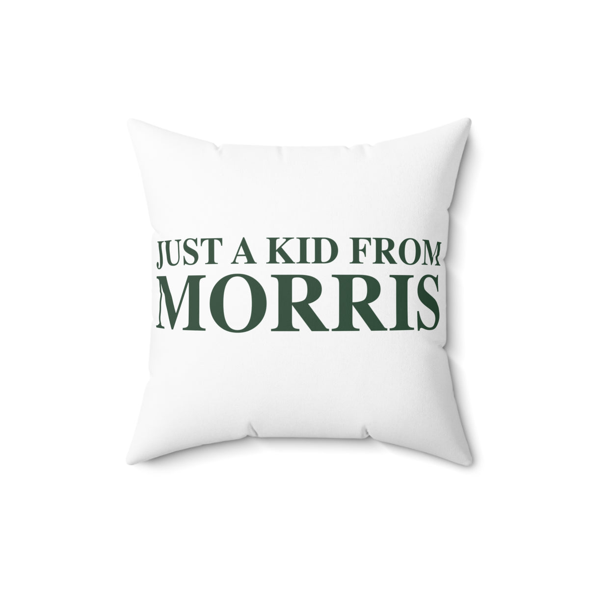 Just a kid from Morris Polyester Square Pillow
