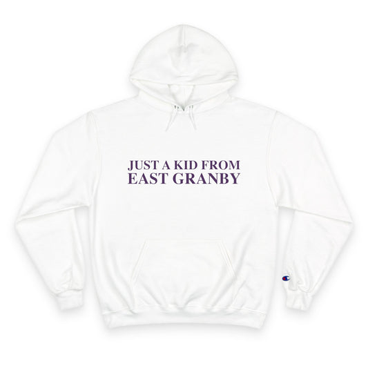 Just a kid from East Granby Champion Hoodie