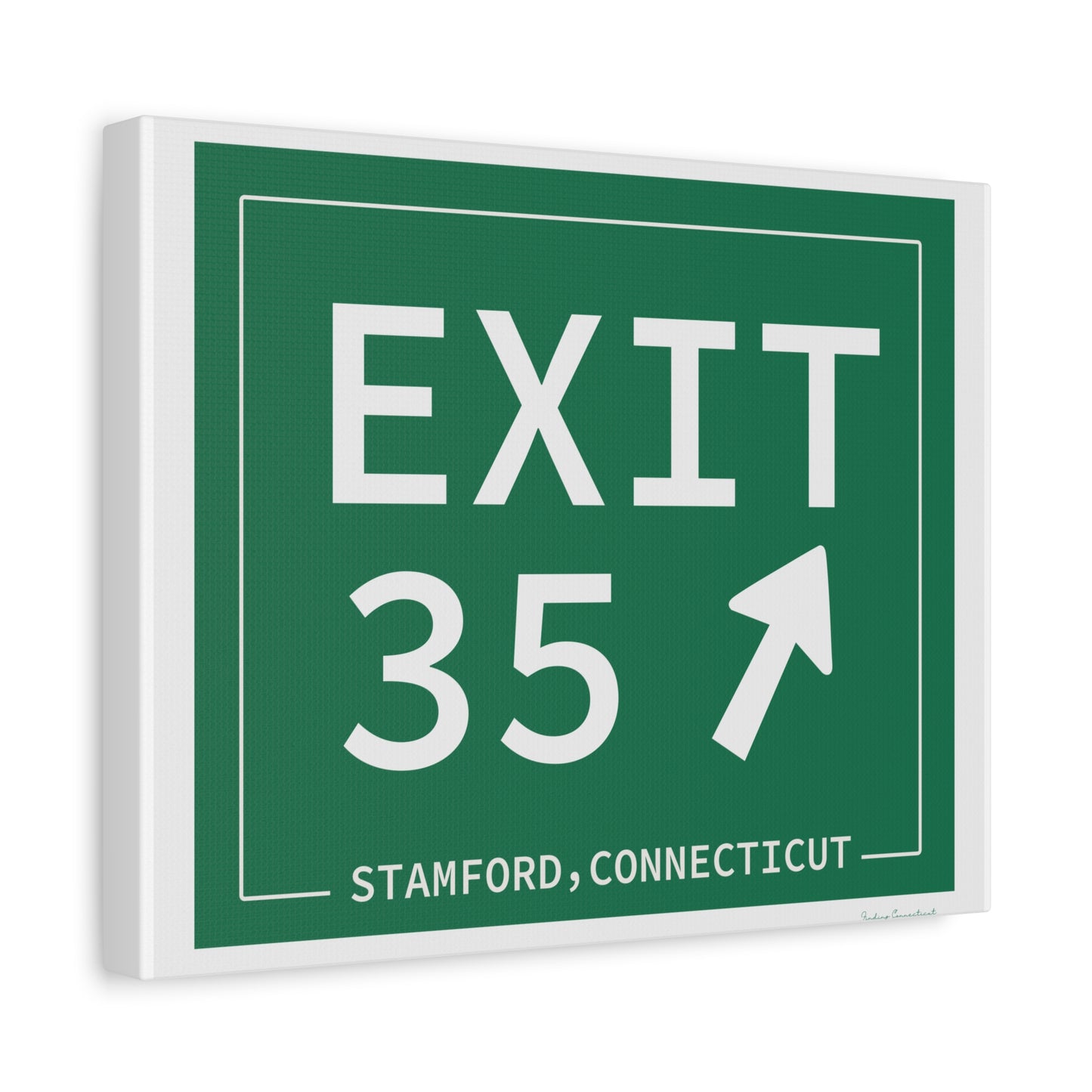Vintage Exit 35 Merritt Parkway Sign Matte Canvas, Stretched, 1.25"