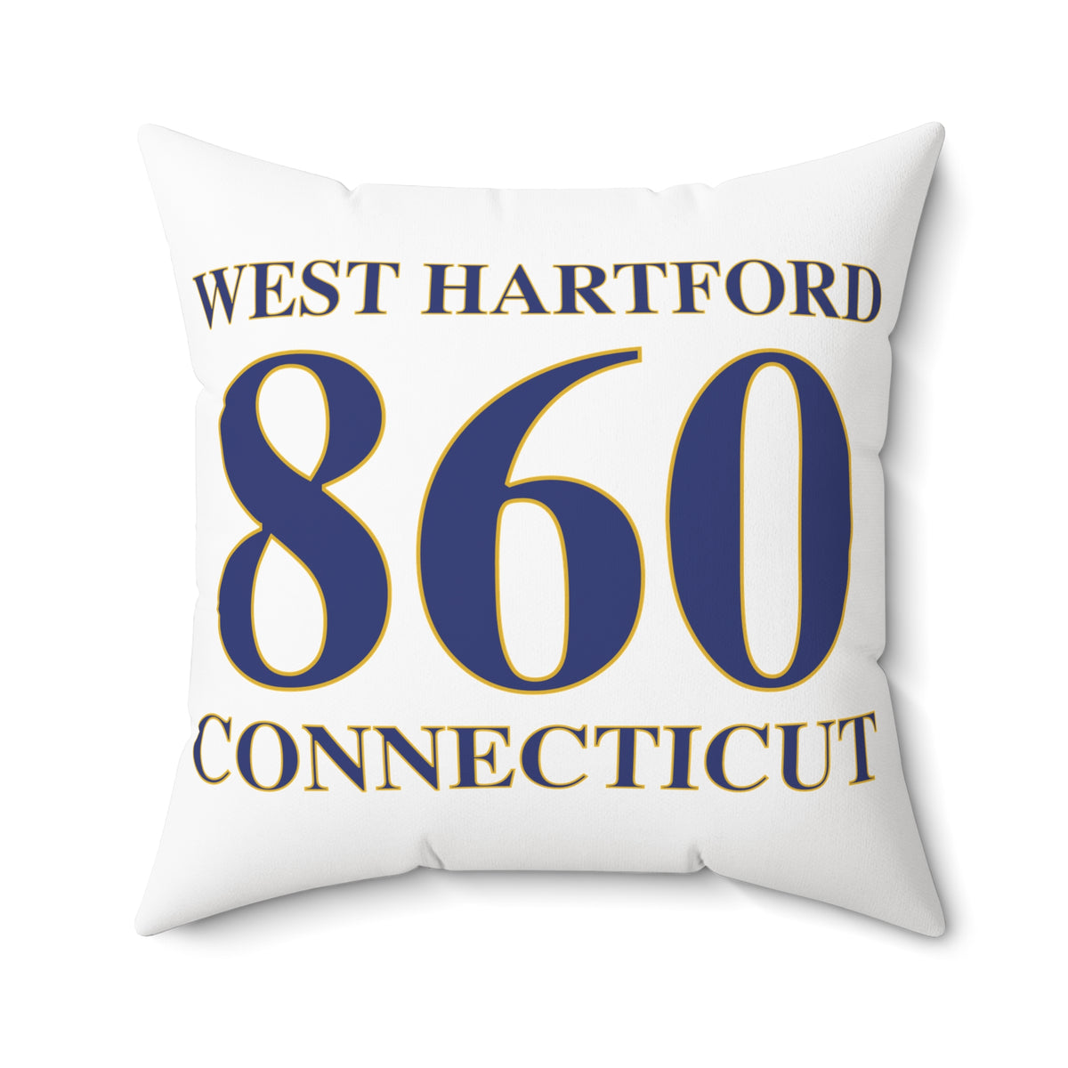 West Hartford 860 Connecticut Polyester Square Pillow