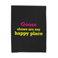 Goose Shows Are My Happy Place  - Yellow & Pink Velveteen Plush Blanket