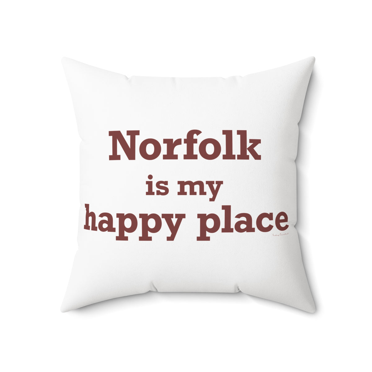 Norfolk is My Happy Place Polyester Square Pillow
