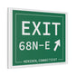 Vintage Exit 68N-E WCP Sign Matte Canvas, Stretched, 1.25"