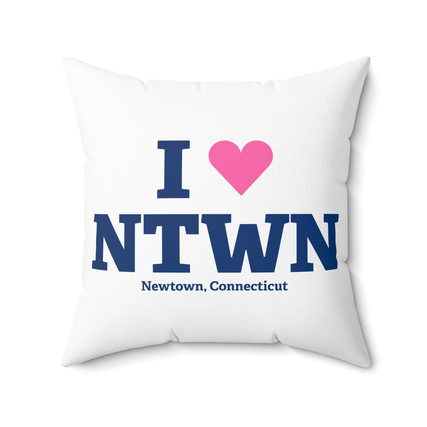 I Heart NTWN Spun Polyester Square Pillow