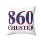 860 Chester Red, White & Blue Spun Polyester Square Pillow