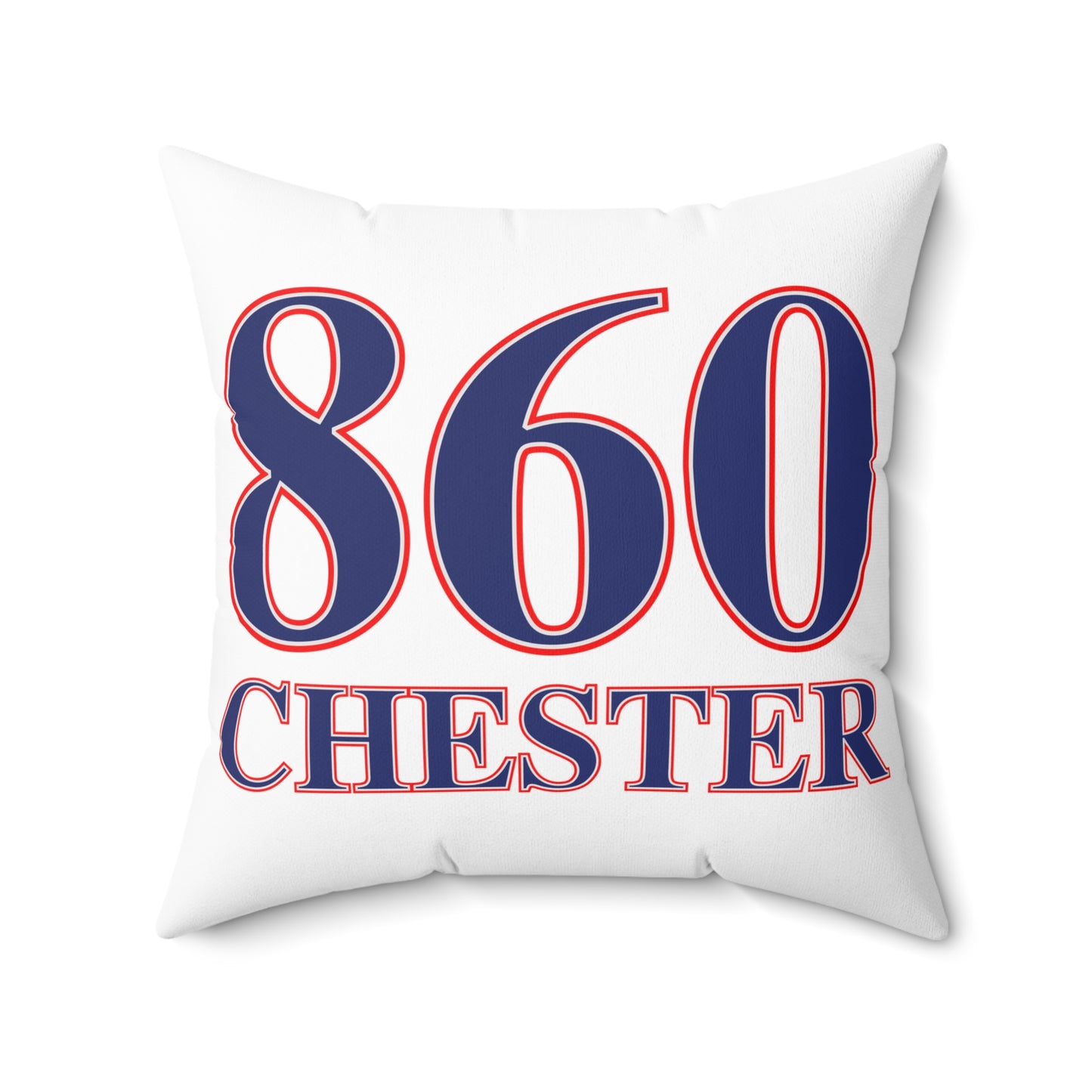 860 Chester Red, White & Blue Spun Polyester Square Pillow