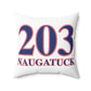 203 Naugatuck Red White & Blue Spun Polyester Square Pillow