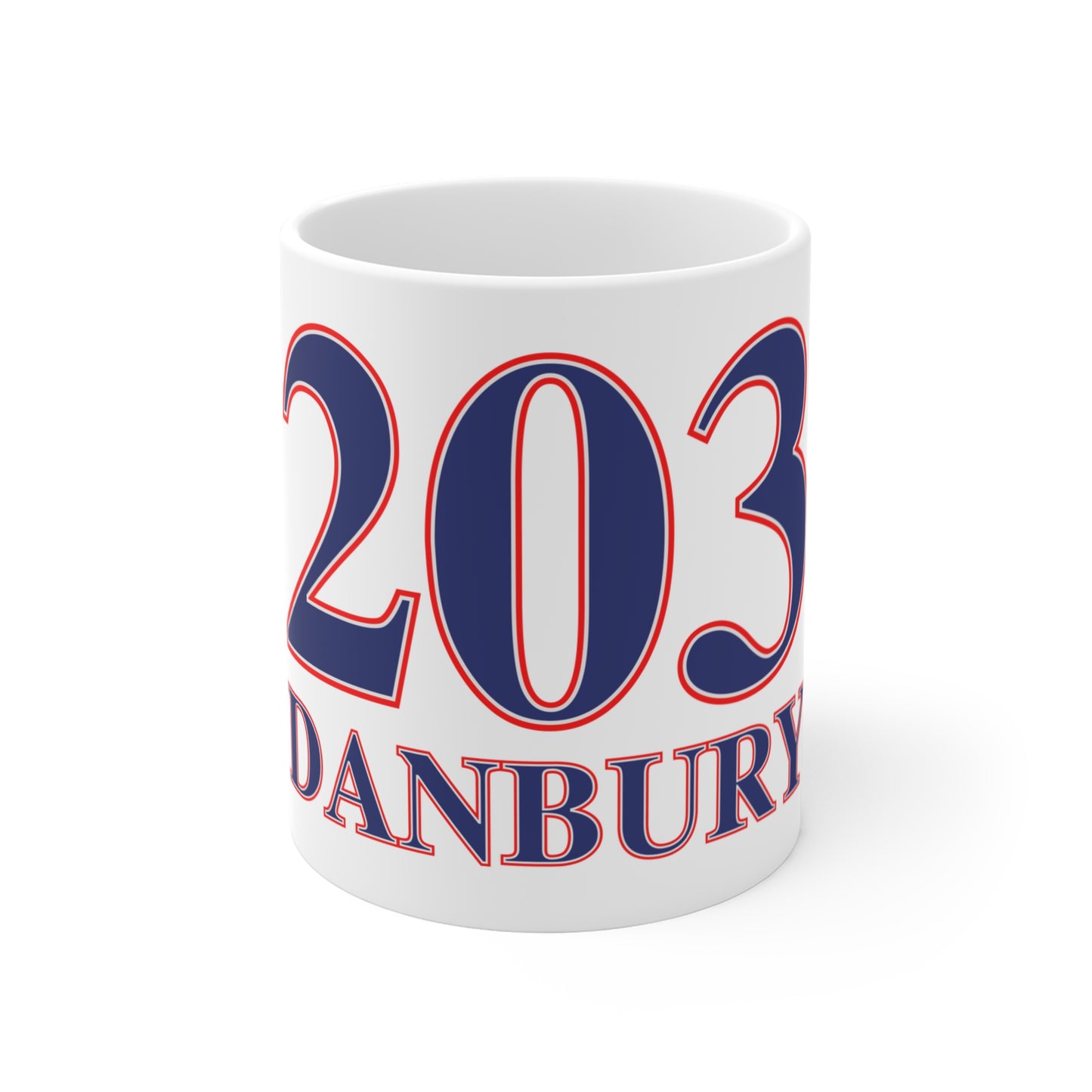 203 Danbury Red, White & Blue Mug 11oz