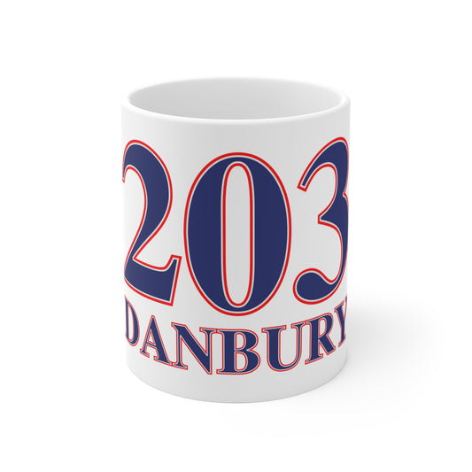 203 Danbury Red, White & Blue Mug 11oz