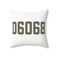 06068 Salisbury Connecticut Zip Code Polyester Square Pillow
