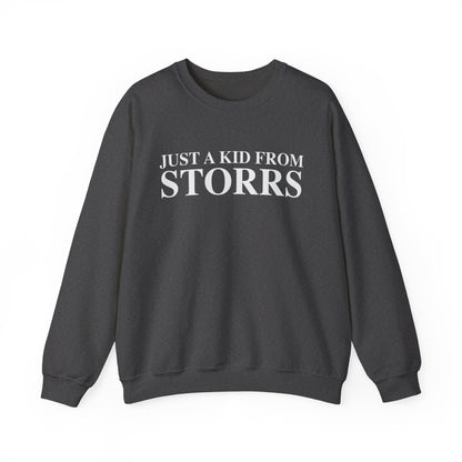 Just a kid from Storrs Unisex Heavy Blend™ Crewneck Sweatshirt