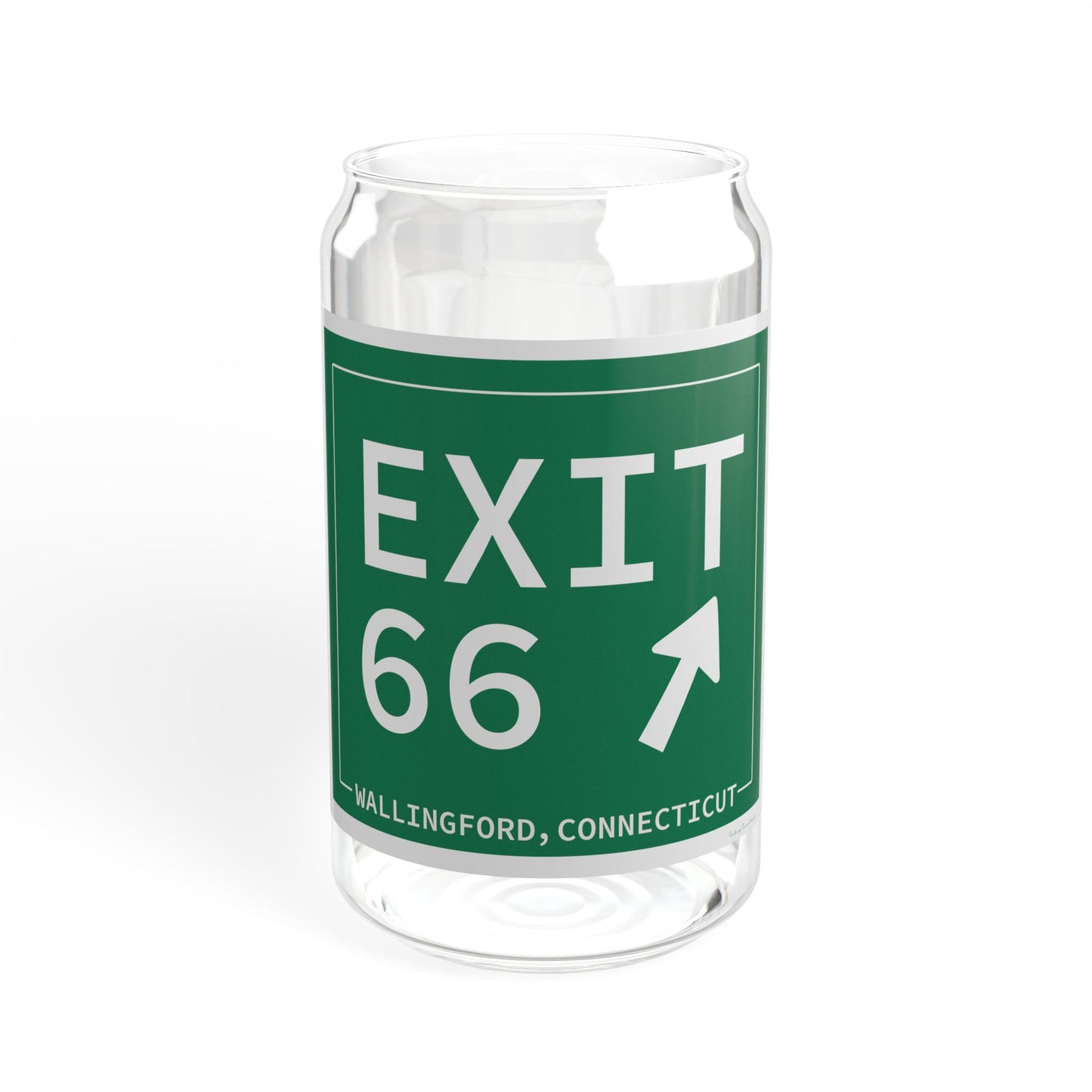 Vintage Exit 66 WCP Sign Sipper Glass, 16oz