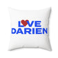 Love Darien Spun Polyester Square Pillow