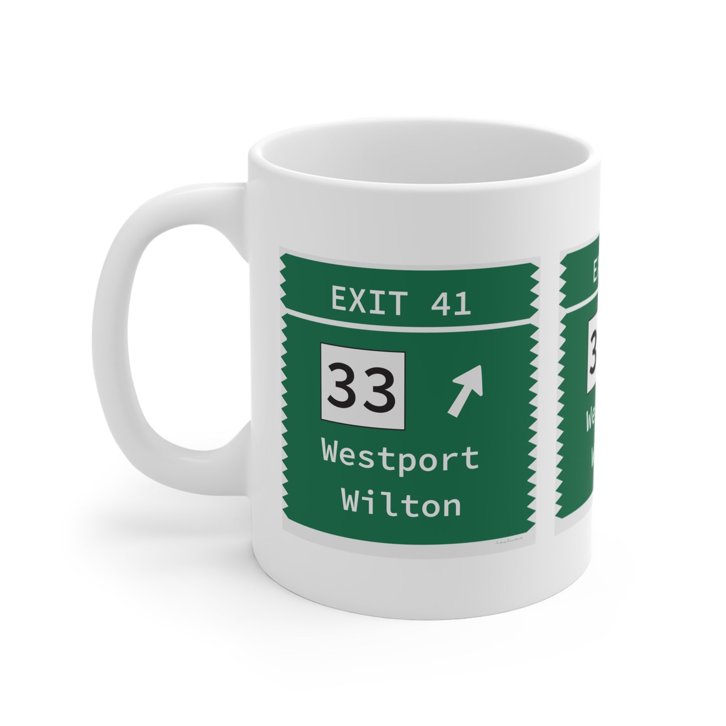 Vintage Merritt Parkway Exit 41 Sign Mug 11oz
