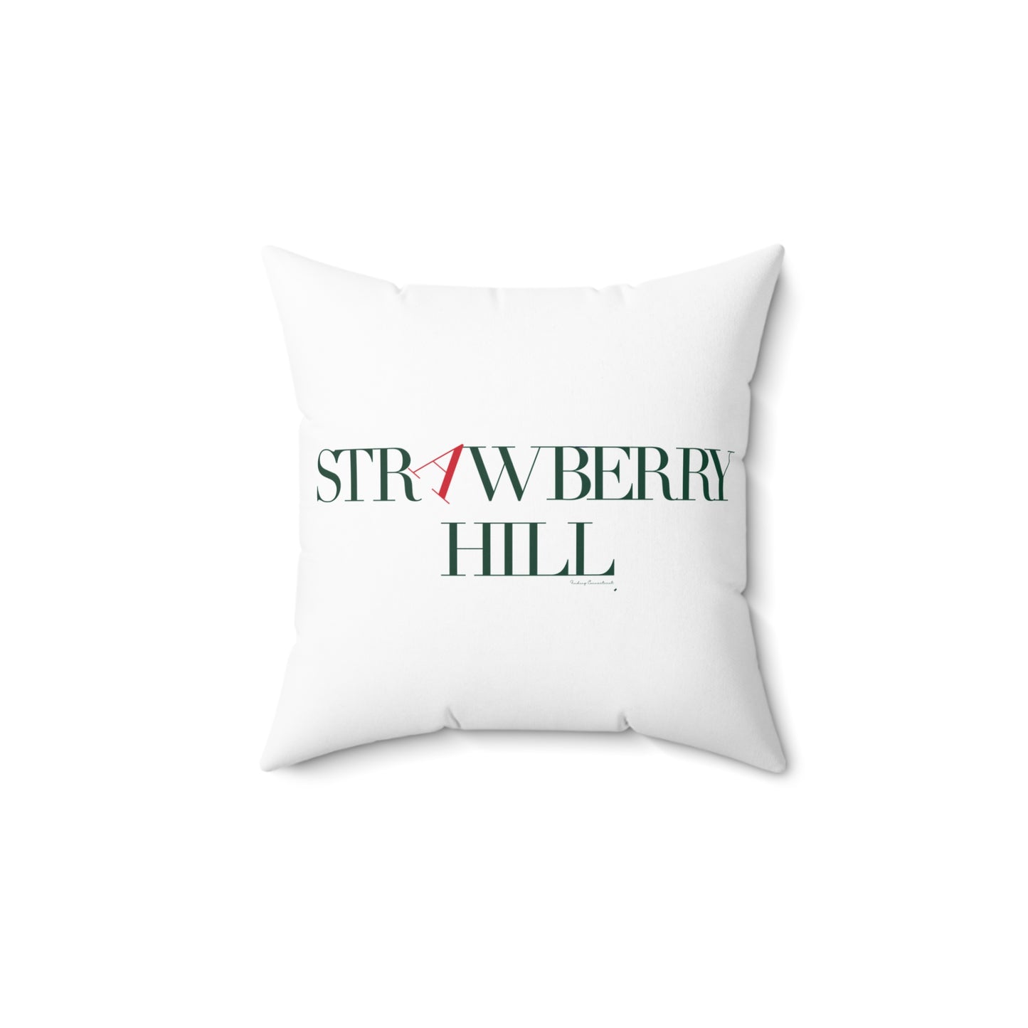 41 Tilt Strawberry Hill Spun Polyester Square Pillow