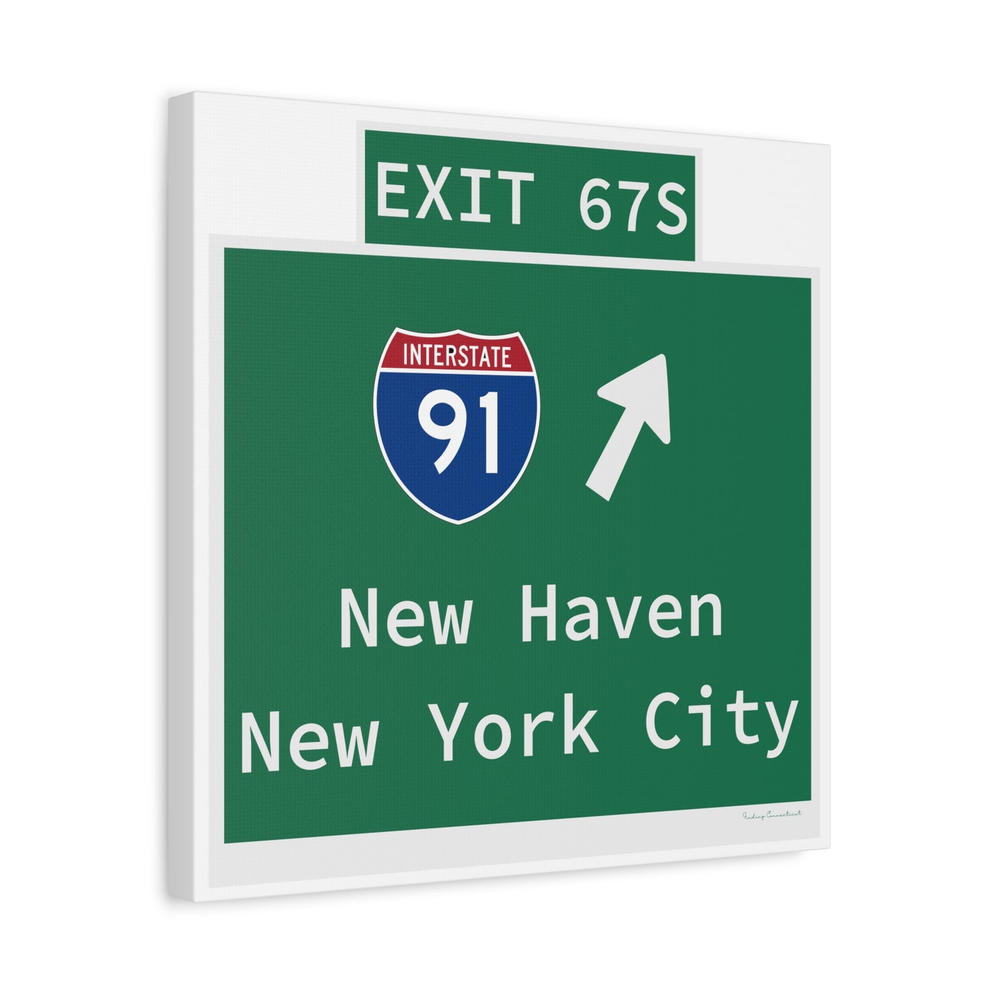 Vintage WCP Exit 67S Sign Matte Canvas, Stretched, 1.25"