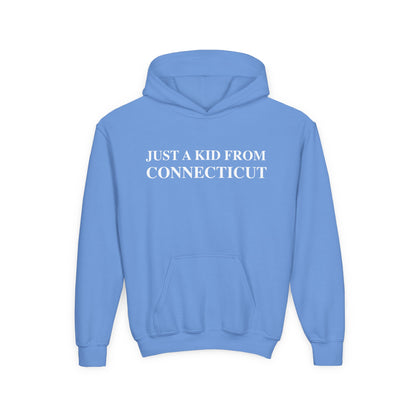 Just a kid from Connecticut Youth Heavy Blend Hooded Sweatshirt
