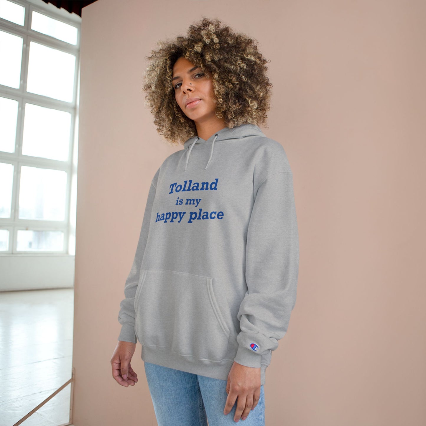 Tolland is My Happy Place Champion Hoodie
