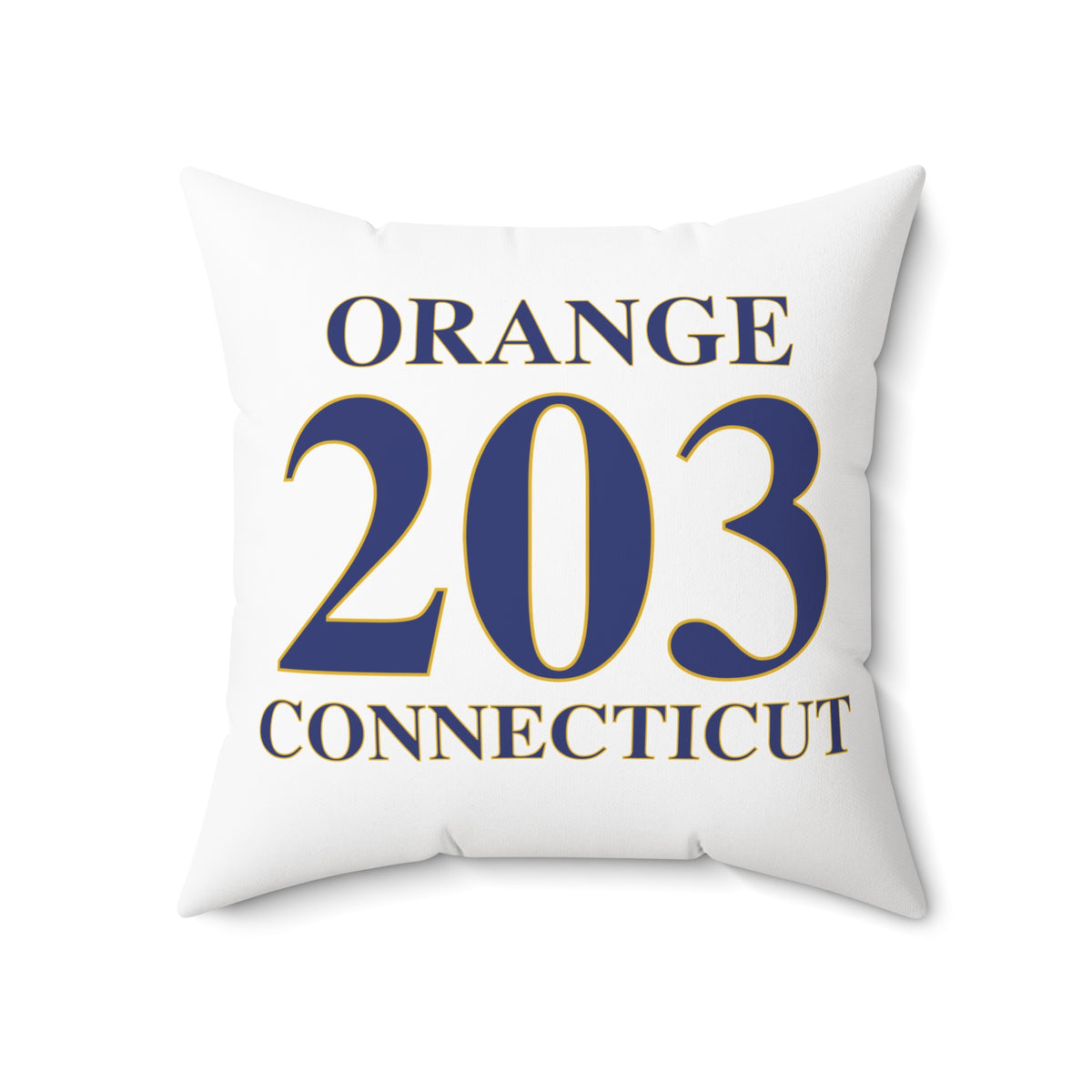 Orange 203 Connecticut Polyester Square Pillow