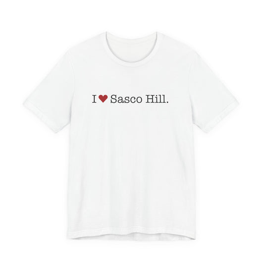 I Heart Sasco Hill. Unisex Jersey Short Sleeve T-Shirt