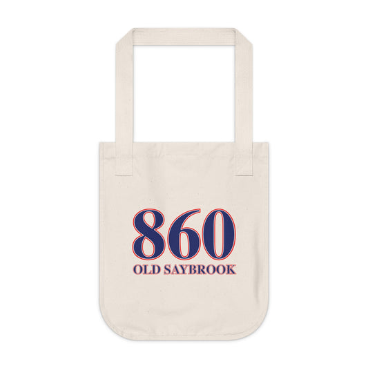 860 Old Saybrook Red, White & Blue Organic Canvas Tote Bag