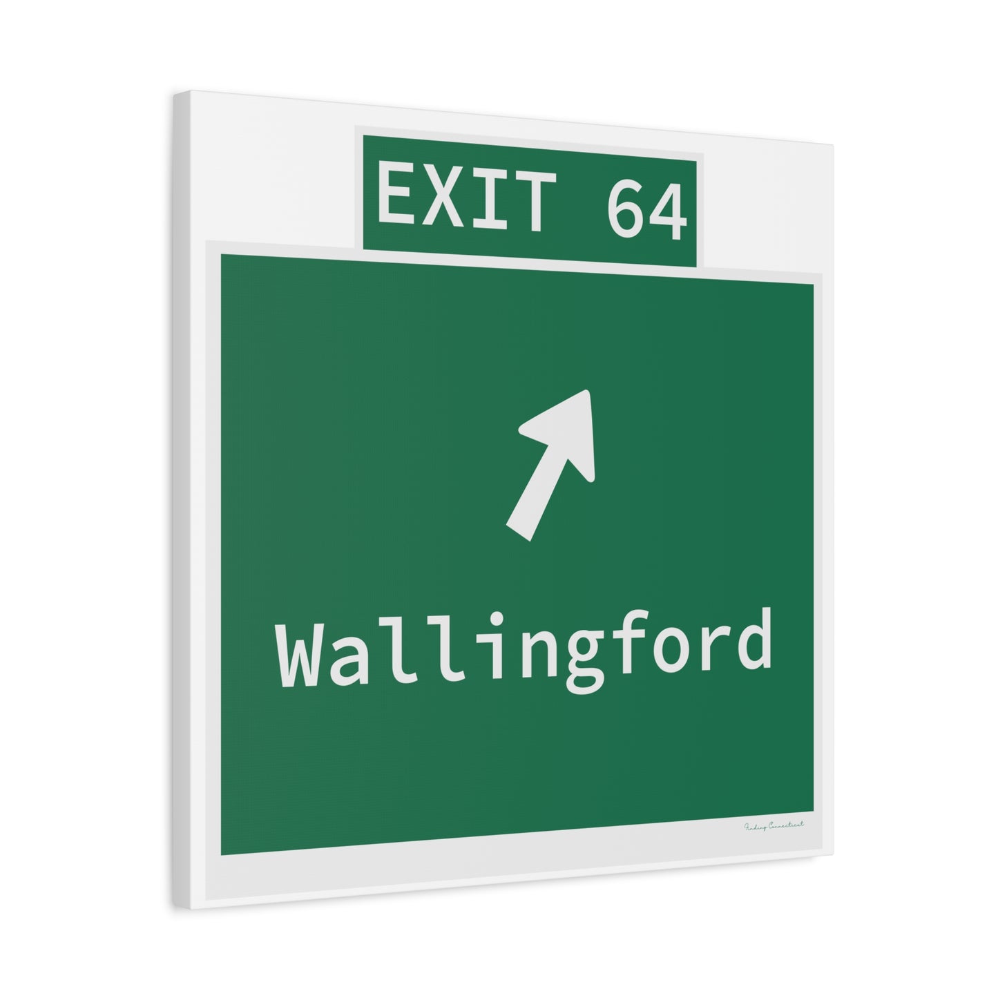 Vintage WCP Exit 64 Sign Matte Canvas, Stretched, 1.25"