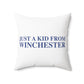 Just a kid from Winchester Polyester Square Pillow