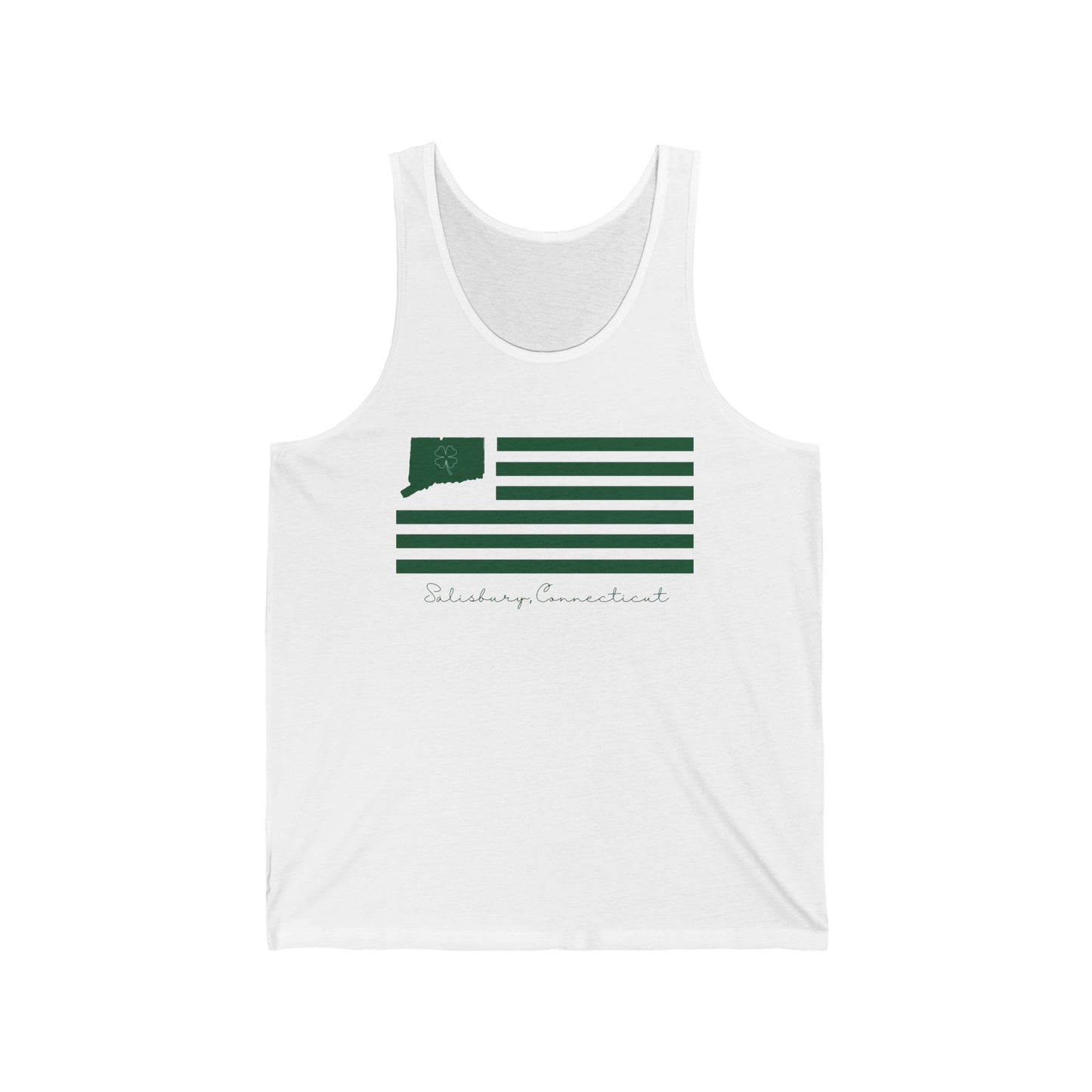 Salisbury Connecticut St. Patrick’s Day Flag Unisex Jersey Tank Top