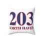 203 North Haven Red White & Blue Spun Polyester Square Pillow