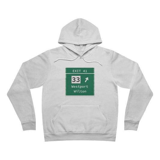 Vintage Merritt Parkway Exit 41 Sign Unisex Sponge Fleece Pullover Hoodie