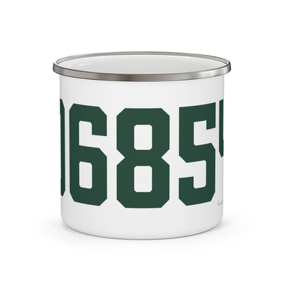 06854 Norwalk Connecticut Zip Code Enamel Camping Mug