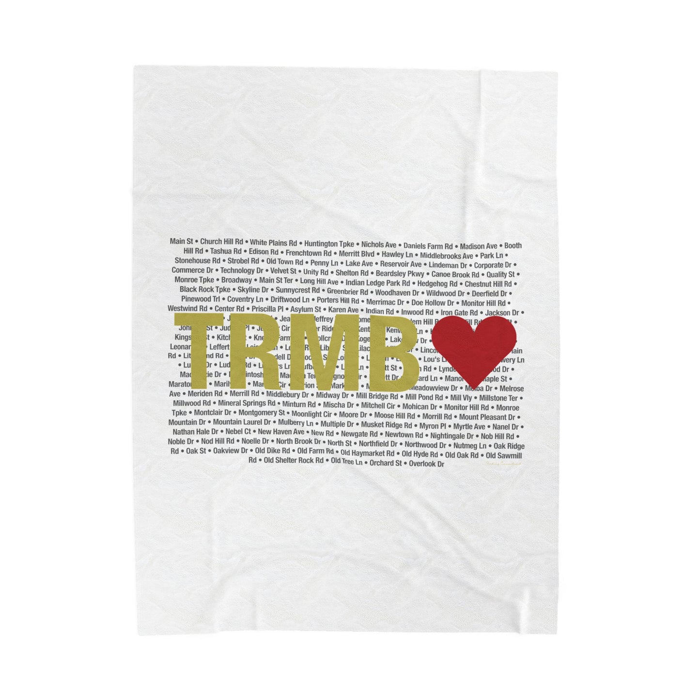 Trumbull Love Velveteen Plush Blanket