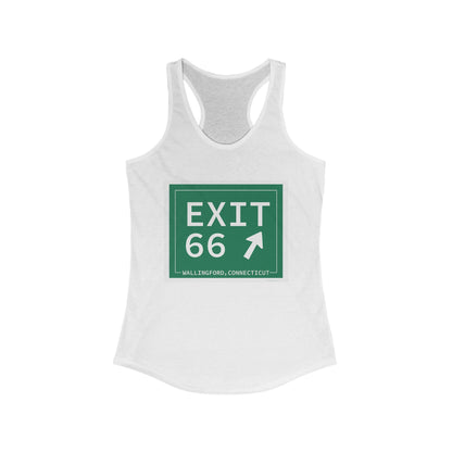 Vintage Exit 66 WCP Sign Women's Ideal Racerback Tank Top