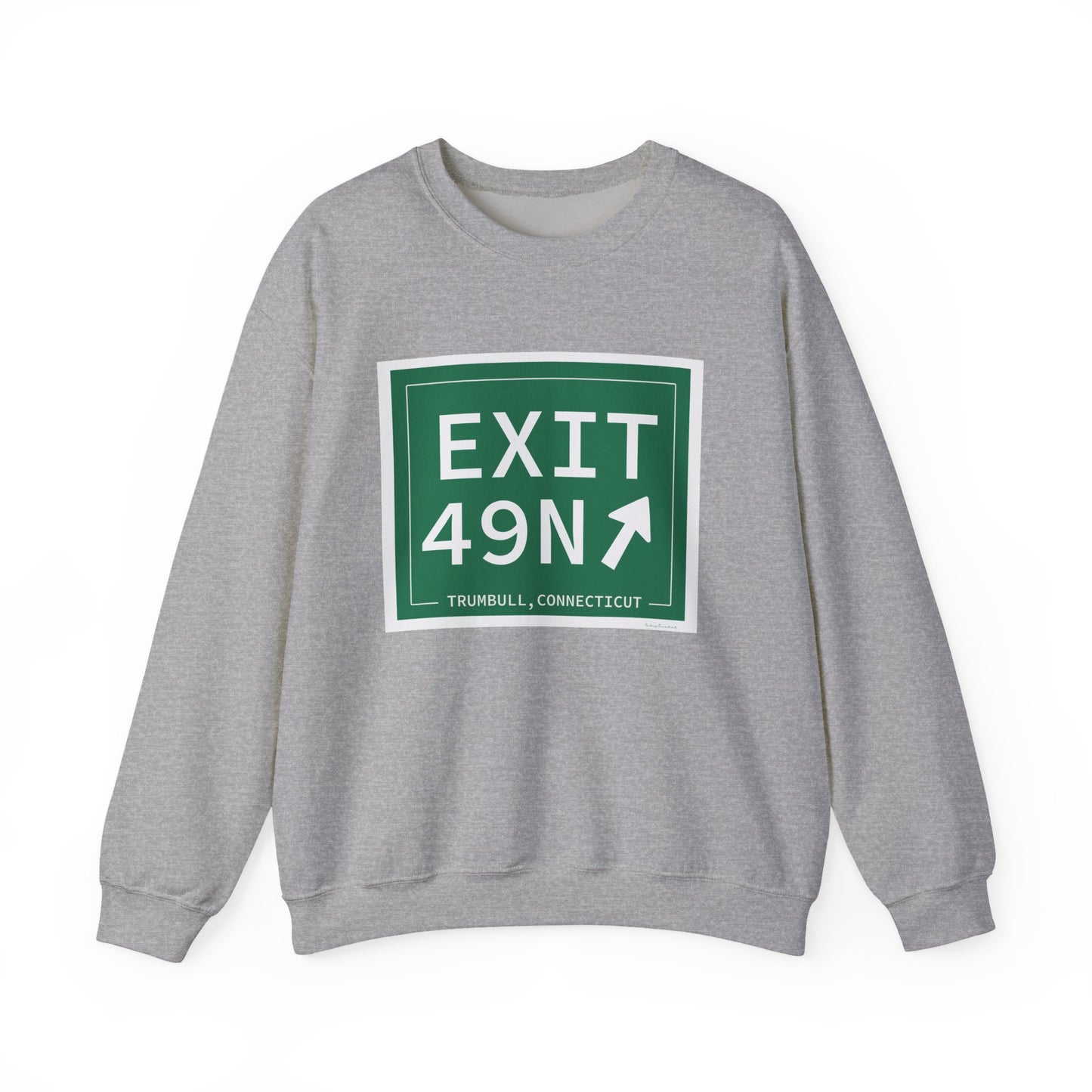 Vintage Exit 49N  Merritt Parkway Sign Unisex Heavy Blend™ Crewneck Sweatshirt