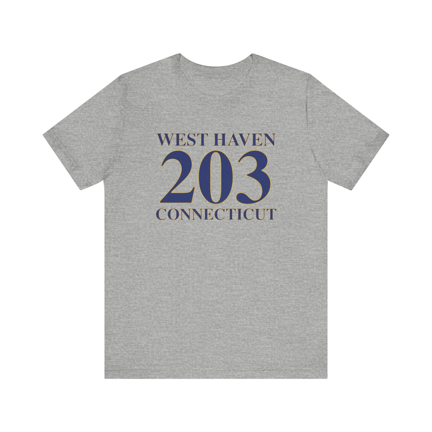 West Haven 203 Connecticut Unisex Jersey Short Sleeve Tee