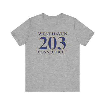 West Haven 203 Connecticut Unisex Jersey Short Sleeve Tee