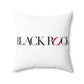 41 Tilt Black Rock Spun Polyester Square Pillow