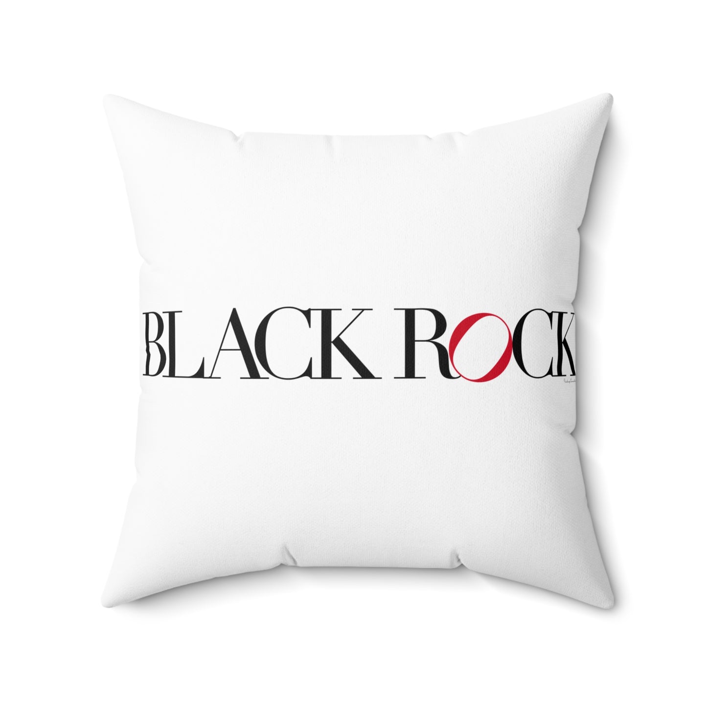 41 Tilt Black Rock Spun Polyester Square Pillow