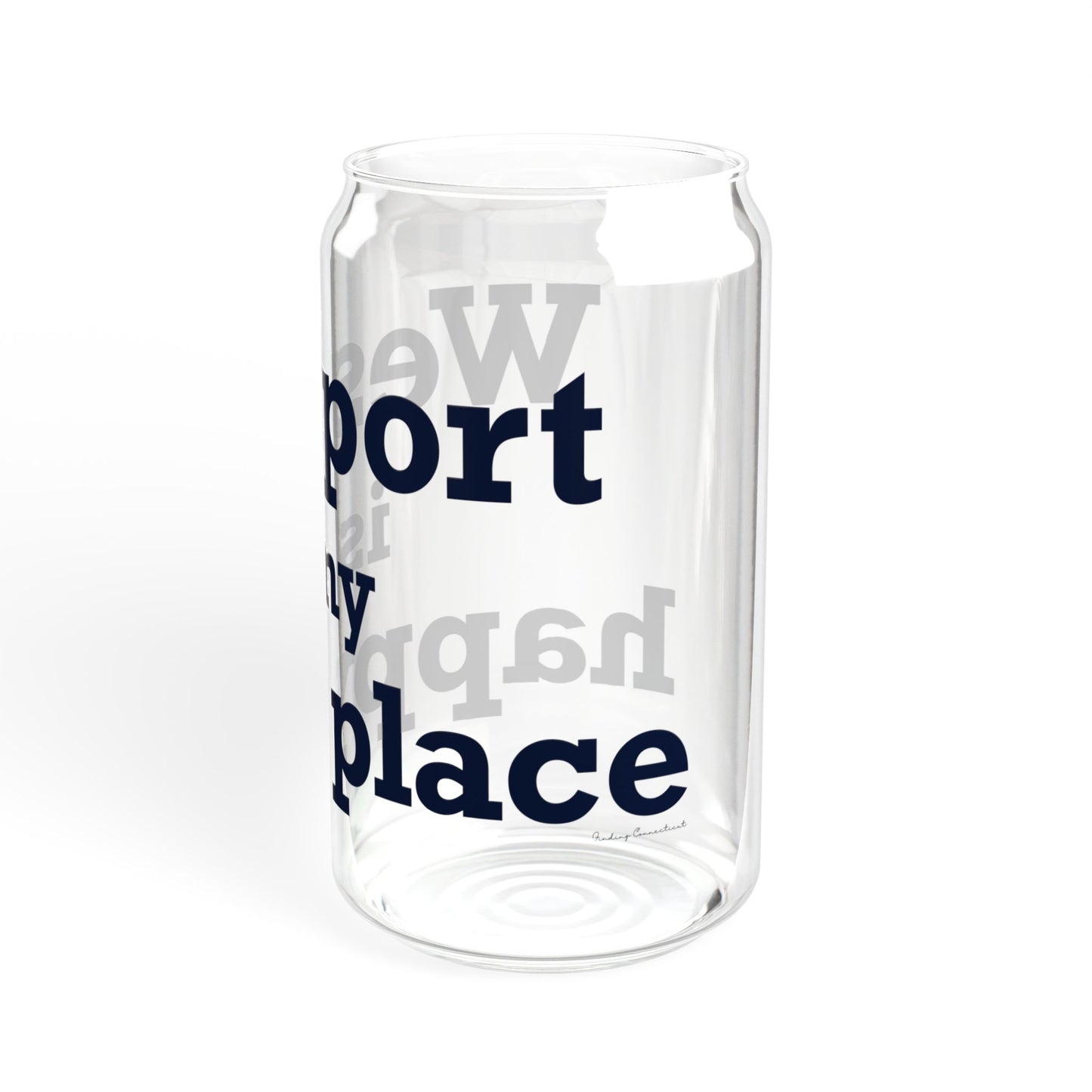 Westport Is My Happy Place Sipper Glass, 16oz