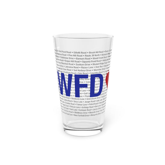 New Fairfield Love Pint Glass, 16oz