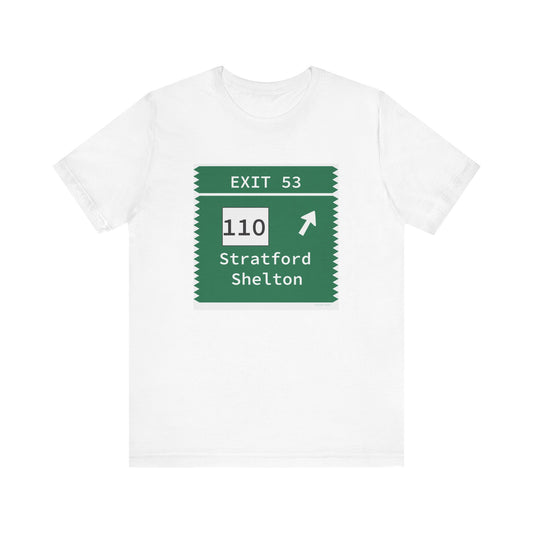 Vintage Merritt Parkway Exit 53 Sign Unisex Jersey Short Sleeve T-Shirt