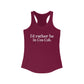 I’d rather be in Cos Cob Women's Ideal Racerback Tank Top