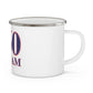 860 Putnam Red, White & Blue Enamel Camping Mug