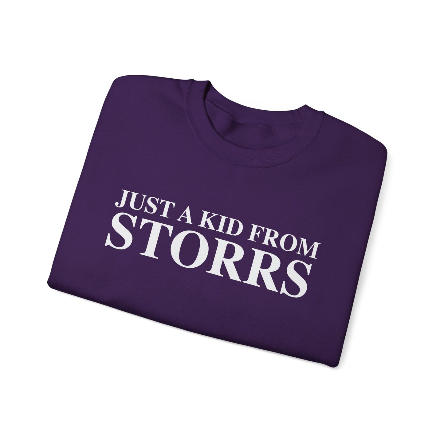 Just a kid from Storrs Unisex Heavy Blend™ Crewneck Sweatshirt