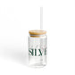 41 Tilt Silvermine Glass Can with Straw and Lid, 16oz