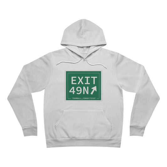 Vintage Exit 49N  Merritt Parkway Sign Unisex Sponge Fleece Pullover Hoodie
