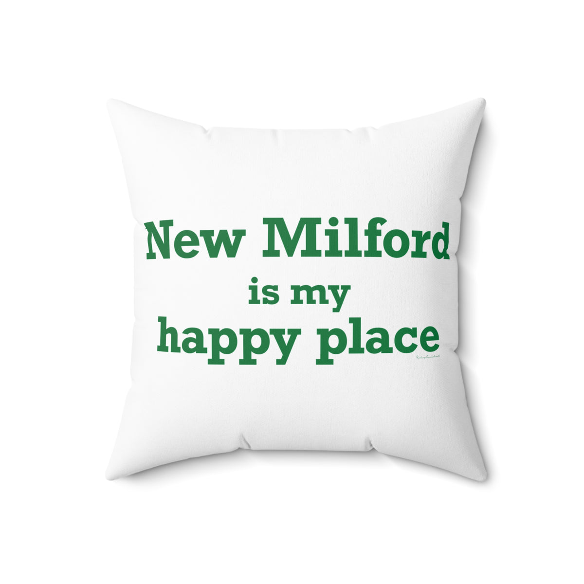 New Milford is My Happy Place Polyester Square Pillow